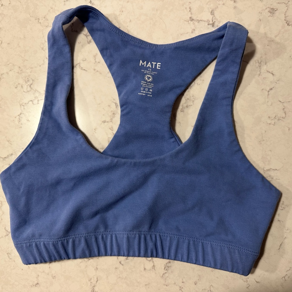 Mate Organic Stretch Sports Bra - XS - Limited Blueberry Color